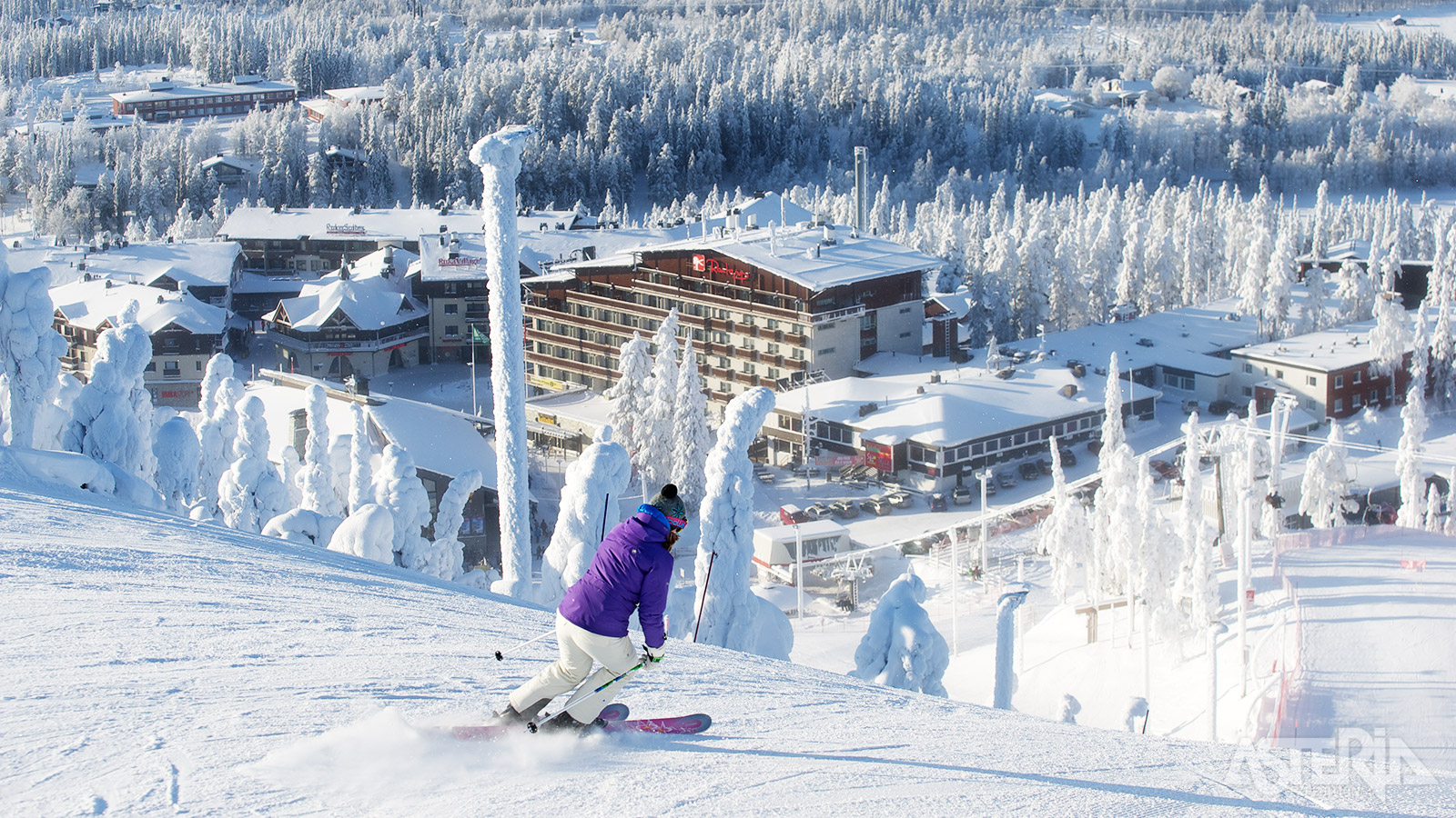 De skiliefhebber kan skiën in Ruka, één van de beste skigebieden van Finland - Facultatief