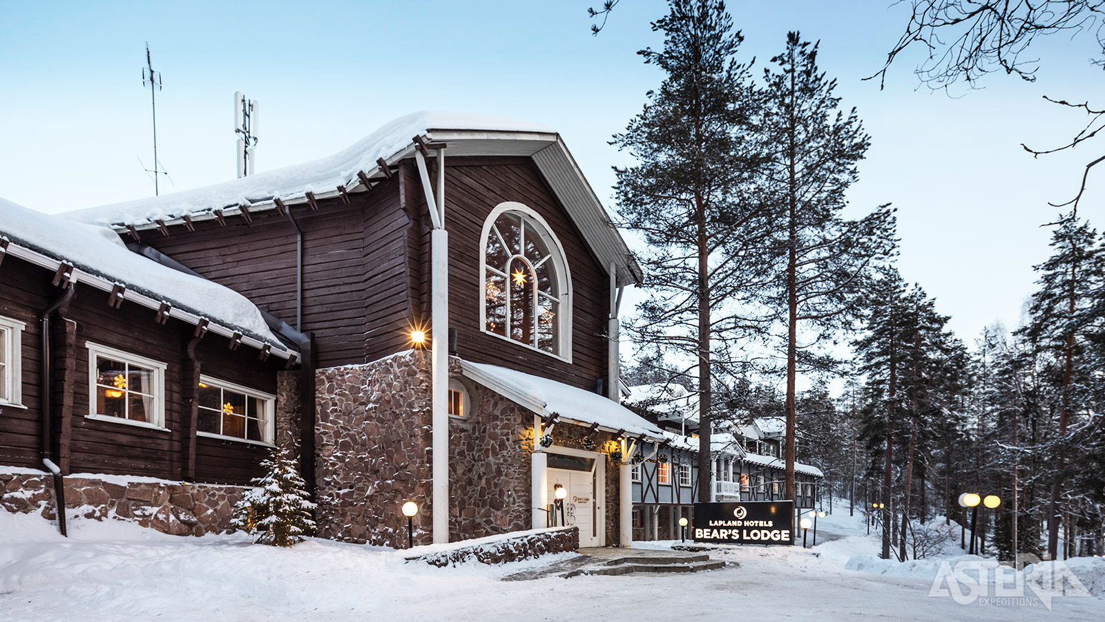 Welkom in de Bear’s Lodge, op zo’n half uur rijden van Rovaniemi