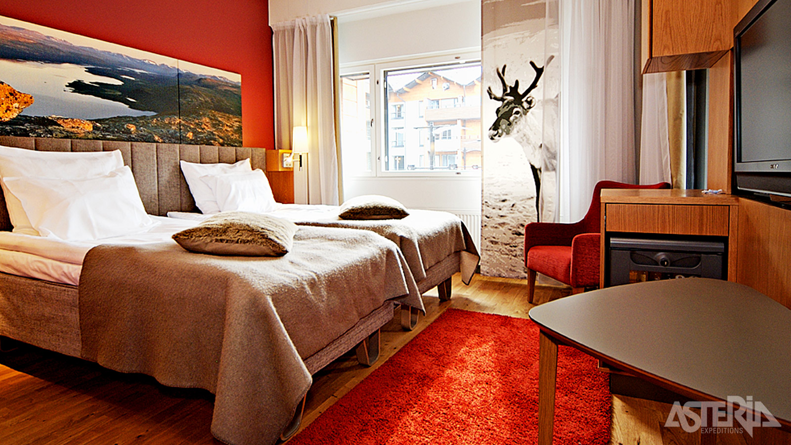 Je kan ook kiezen voor een Superior Room met douche & sauna van het Sokos Break Levi ***+hotel