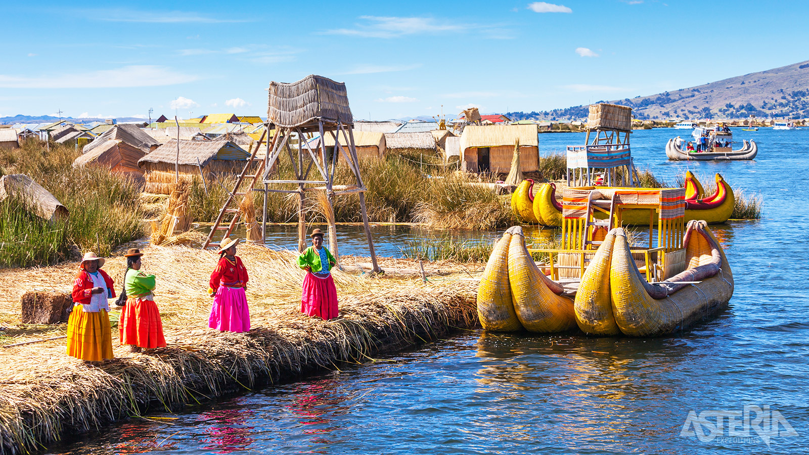 Verken de idyllische, drijvende eilanden van Uros op het Titicacameer