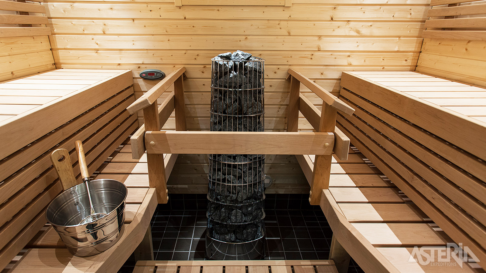 Elke chalet beschikt over een eigen sauna