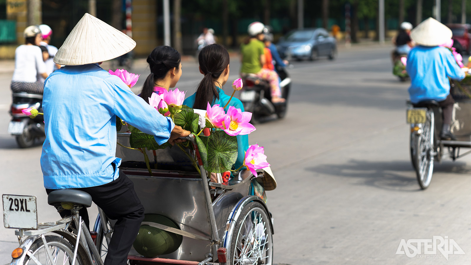 Verken de  oude wijk van Hanoi per Trishaw Cyclo, een driewielige riksja die door de Fransen werd geïntroduceerd